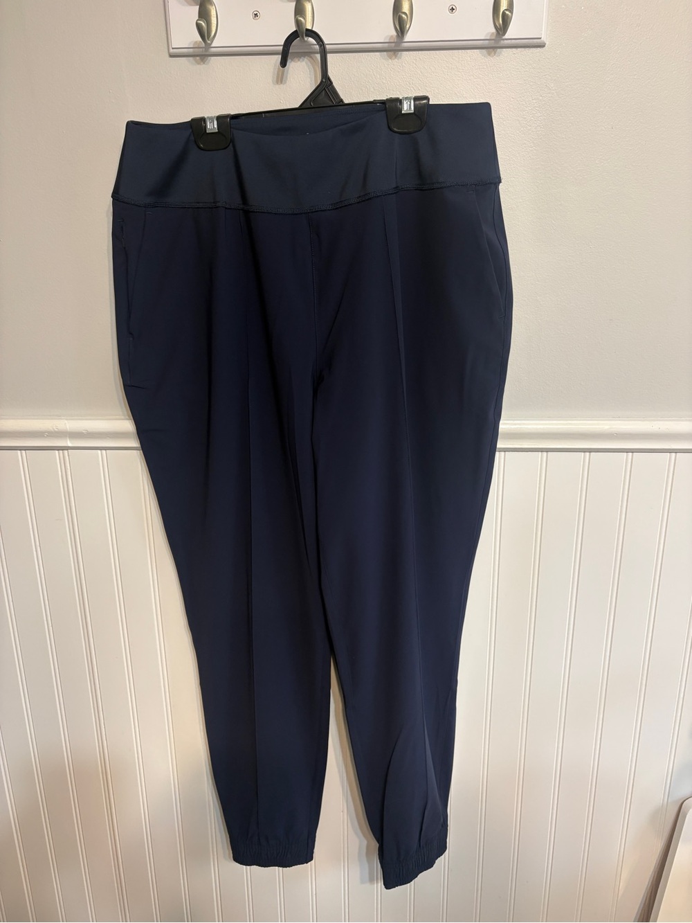 Puma Navy High-Waist Stretch Track Joggers